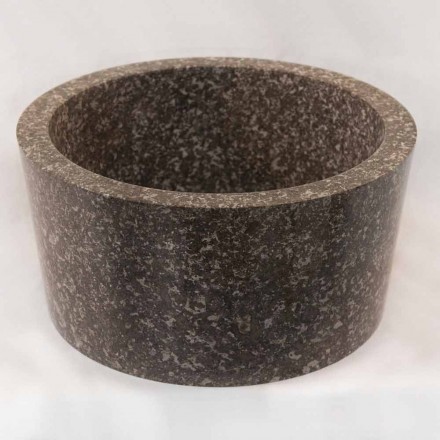Vasque à poser design en pierre naturelle grise Zhen Viadurini