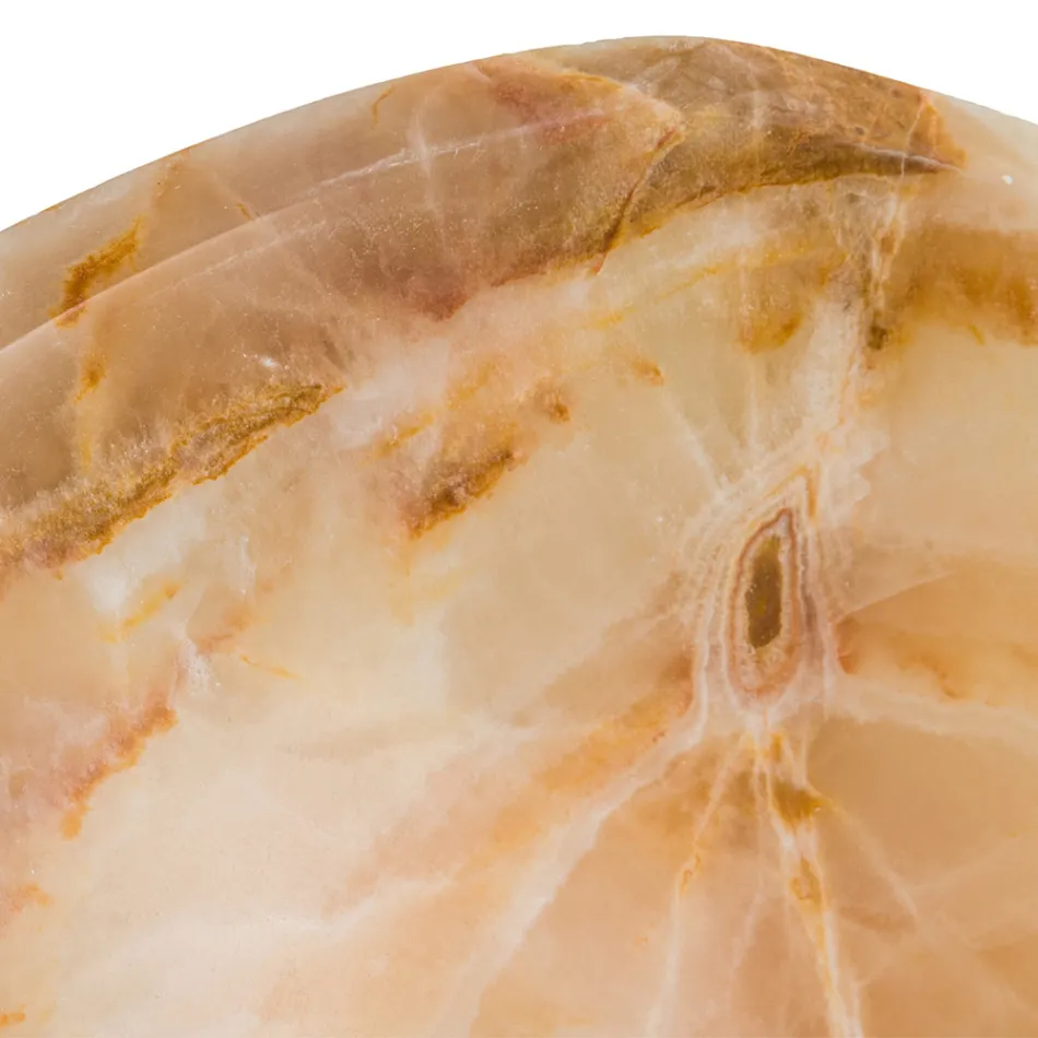 Lavabo à poser design en pierre d'onyx de Lana, fait à la main Viadurini