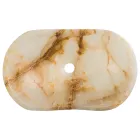 Lavabo à poser design en pierre d'onyx de Lana, fait à la main Viadurini