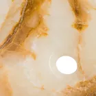 Lavabo à poser design en pierre d'onyx de Lana, fait à la main Viadurini