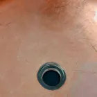 Lavabo à poser design en résine transparente et cuivre - Salvatore Viadurini