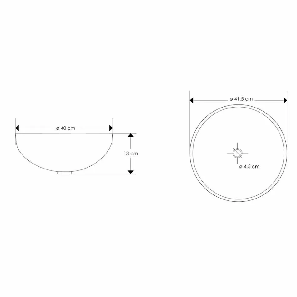 Lavabo à poser design en résine transparente et cuivre - Salvatore Viadurini