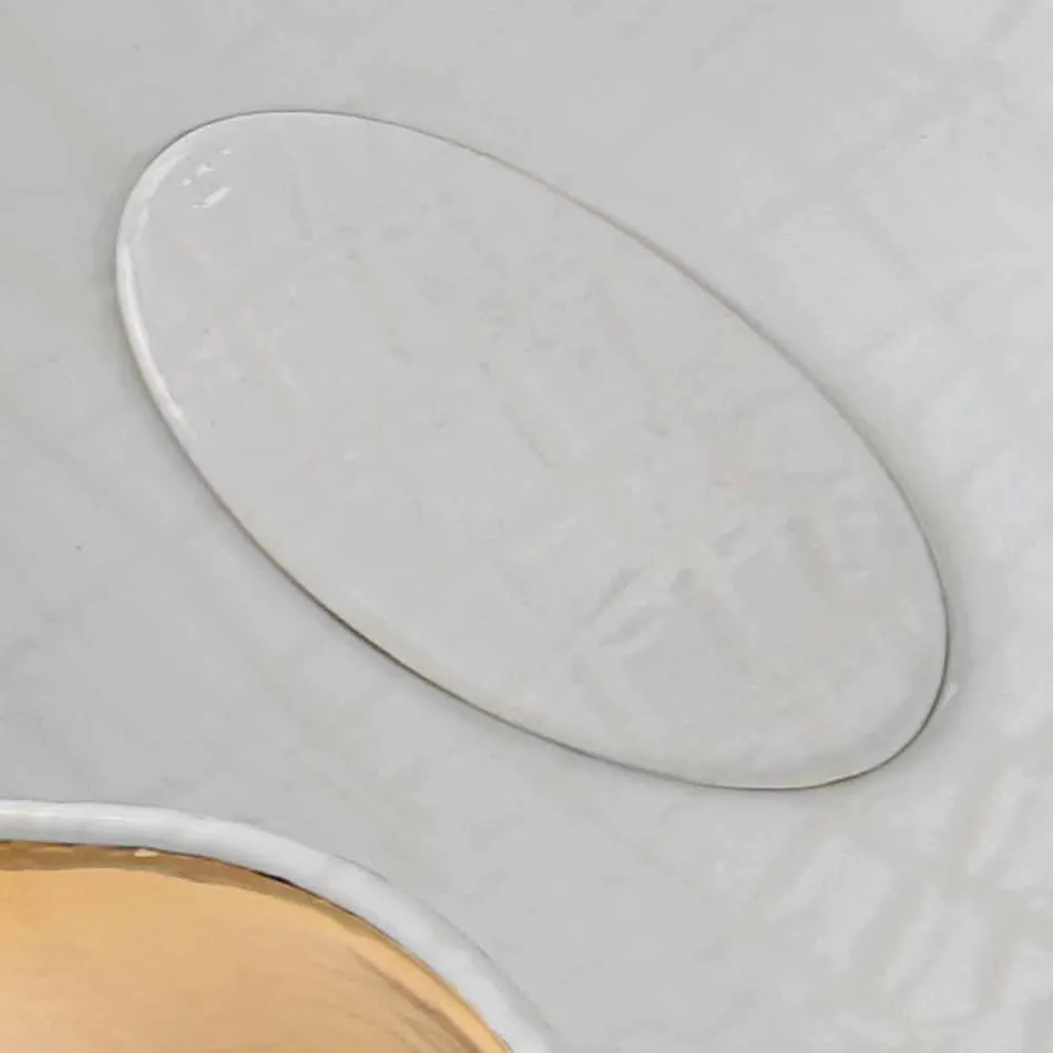 Lavabo en céramique au design moderne fabriqué en Italie Cube Viadurini