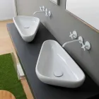 Lavabo en céramique design moderne fabriqué en Italie Sofia Viadurini