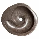 Lavabo à poser de design moderne en pierre de rivière, Busca Viadurini