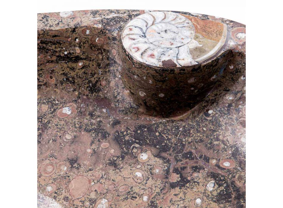 Vasque à poser en marbre avec fossiles - Burgeo Viadurini