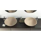 Lavabo suspendu circulaire moderne fabriqué en Italie, Donnas Viadurini