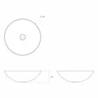 Lavabo suspendu circulaire moderne fabriqué en Italie, Donnas Viadurini