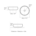 Évier de comptoir en argile Raku métallisée tournée à la main - Prisma Viadurini