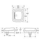 Vasque à poser en céramique blanche fabriquée en Italie Simon Viadurini