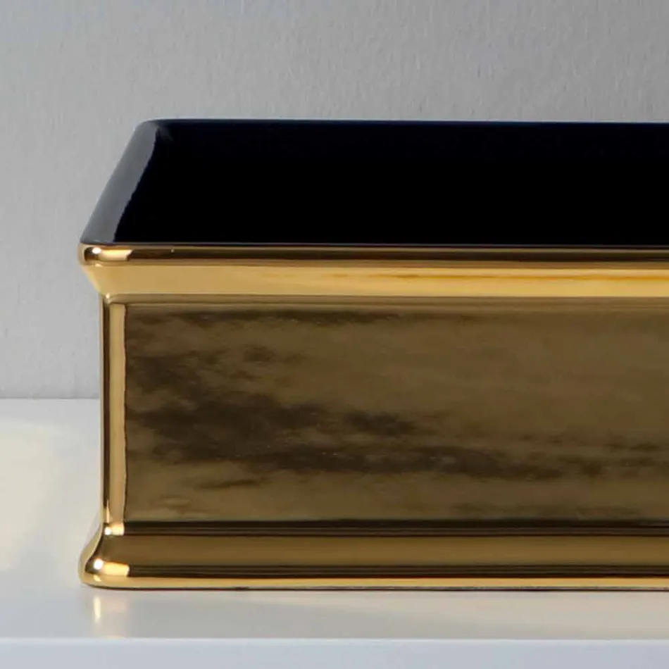 Lavabo à poser en céramique bicolore fabriqué en Italie par Debora Viadurini