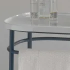 Lavabo en pleine base métallique céramique Marta Viadurini