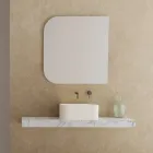 Lavabo à poser en céramique avec vidage inclus Fabriqué en Italie - Boîte Viadurini
