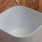 Vasque à poser en céramique design moderne Star Square 40x40 cm Viadurini