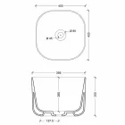 Vasque à poser en céramique design moderne Star Square 40x40 cm Viadurini