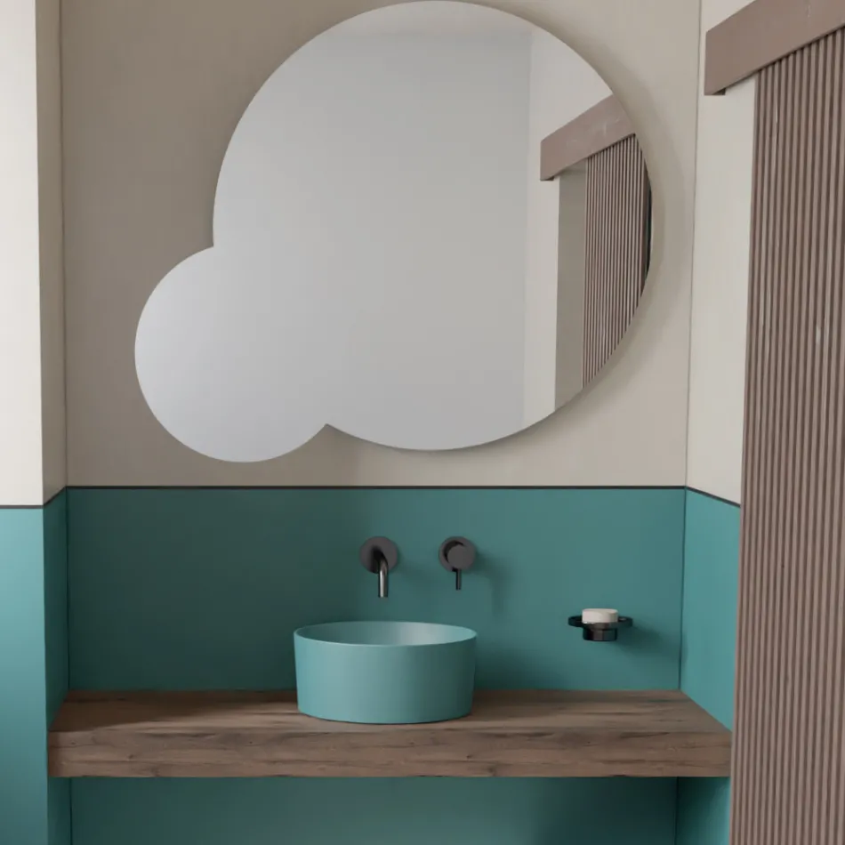 Lavabo à poser en céramique de différentes finitions fabriqué en Italie - Balls Viadurini