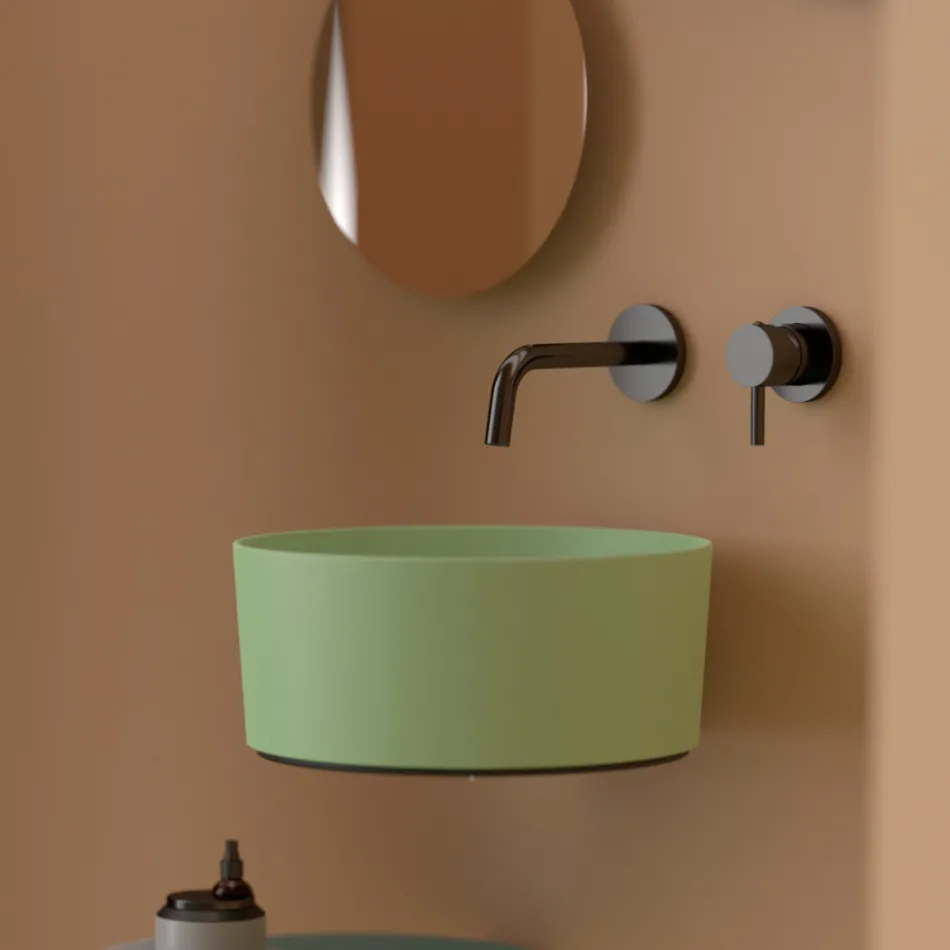 Lavabo à poser en céramique de différentes finitions fabriqué en Italie - Balls Viadurini