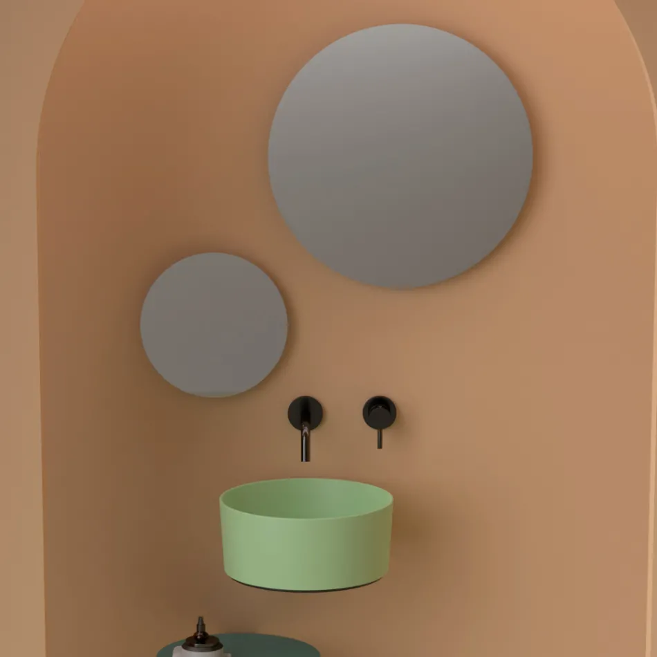 Lavabo à poser en céramique de différentes finitions fabriqué en Italie - Balls Viadurini