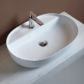 Lavabo à poser monotrou en céramique brillante au design moderne - Papavero