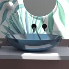 Vasque à poser en céramique brillante ou mate Made in Italy - Ferry Viadurini