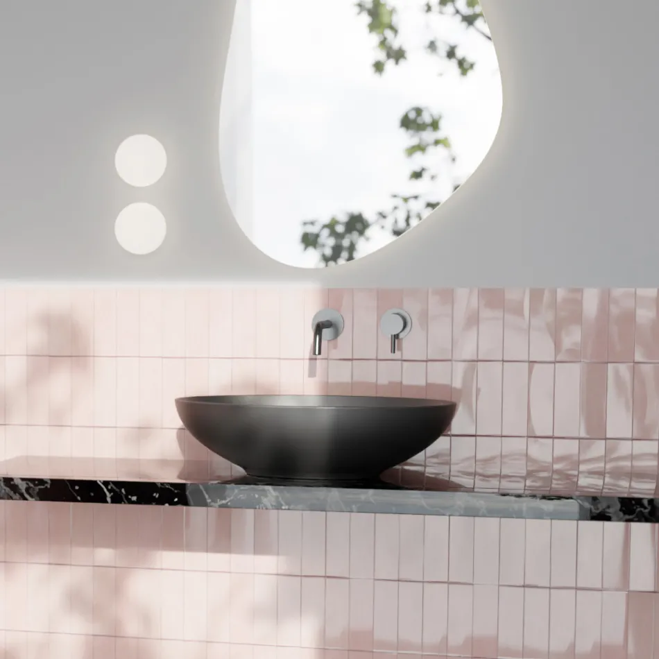 Vasque à poser en céramique brillante ou mate Made in Italy - Ferry Viadurini