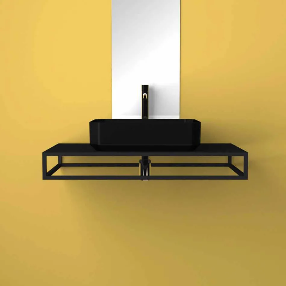 Vasque à poser en céramique moderne made in Italy, Zulimo Viadurini