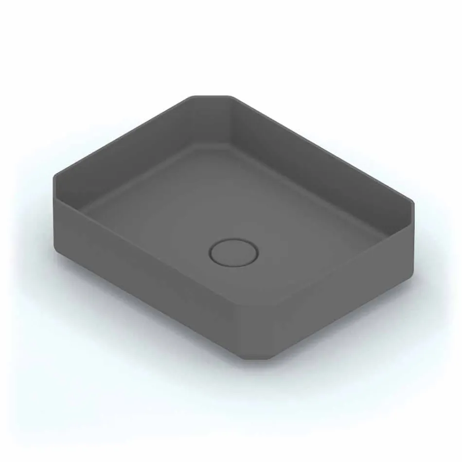 Vasque à poser en céramique moderne made in Italy, Zulimo Viadurini