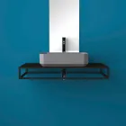 Vasque à poser en céramique moderne made in Italy, Zulimo Viadurini