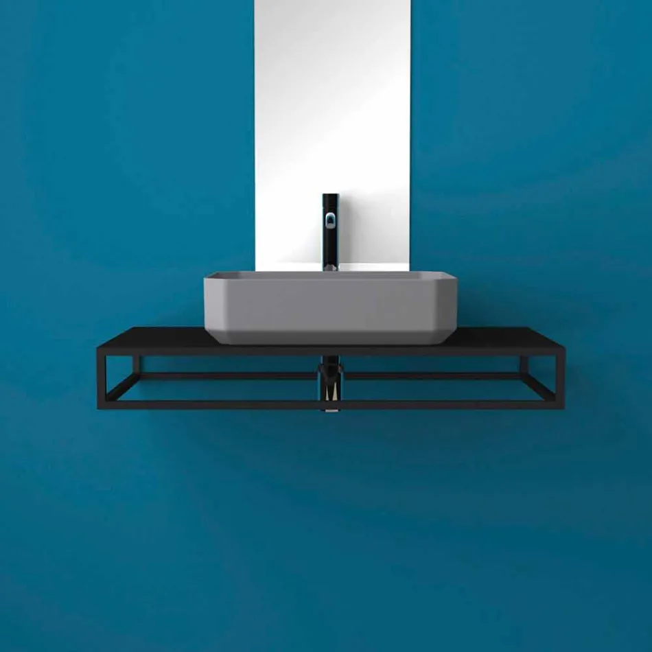 Vasque à poser en céramique moderne made in Italy, Zulimo Viadurini