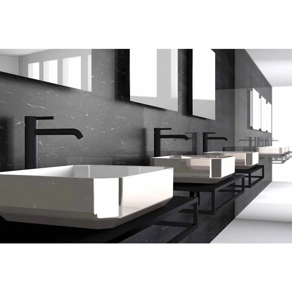 Vasque à poser en céramique moderne made in Italy, Zulimo Viadurini