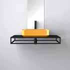 Vasque à poser en céramique moderne made in Italy, Zulimo Viadurini