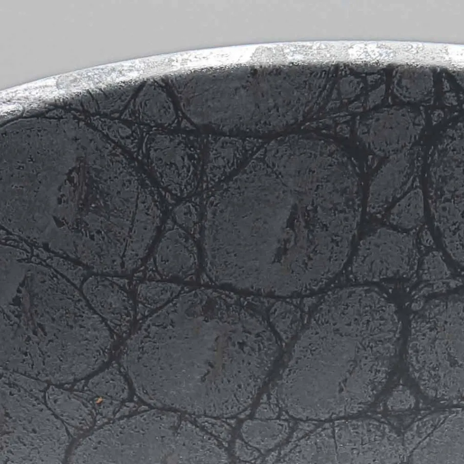 Lavabo à poser en céramique imprimée de noix de coco grise fabriqué en Italie brillant Viadurini