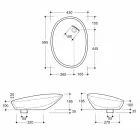 Lavabo à poser en céramique imprimée de noix de coco grise fabriqué en Italie brillant Viadurini