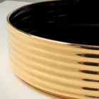 Vasque à poser en grès cérame ondulé fabriqué en Italie - Vibrazione Viadurini