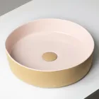 Vasque à poser Halo en grès cérame tourné à la main, fabriquée en Italie Viadurini