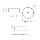 Vasque à poser Halo en grès cérame tourné à la main, fabriquée en Italie Viadurini
