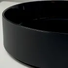 Vasque à poser Halo en grès cérame tourné à la main, fabriquée en Italie Viadurini