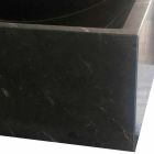 Vasque à poser en marbre noir carré Marquinia Made in Italy - Bernini Viadurini