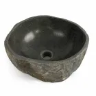 Vasque à poser en pierre de rivière naturelle Agra Viadurini