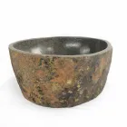 Vasque à poser en pierre de rivière naturelle Agra Viadurini