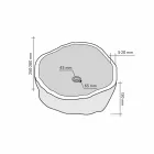 Vasque à poser en pierre de rivière naturelle Agra Viadurini