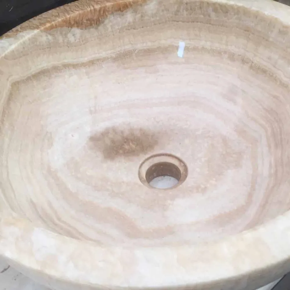 lavabo en pierre naturelle, d'une seule pièce, Ana Viadurini