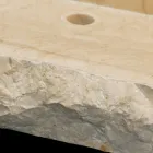 Lavabo support en pierre naturelle Sam blanc, une seule pièce Viadurini