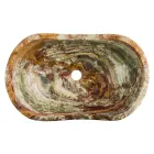 Vasque à poser en pierre d'onyx Leila, pièce unique faite à la main Viadurini