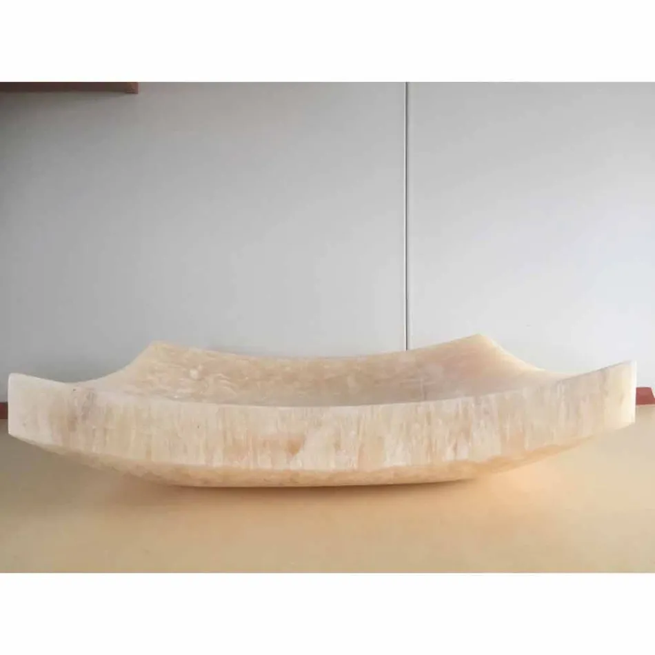 Lavabo en pierre naturelle Onyx Love, pièce unique Viadurini