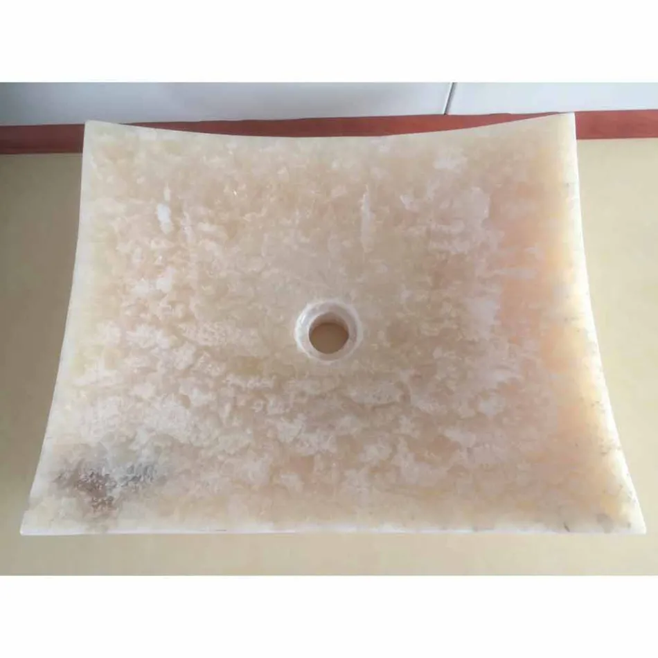 Lavabo en pierre naturelle Onyx Love, pièce unique Viadurini