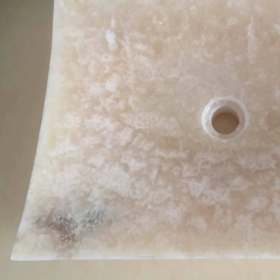 Lavabo en pierre naturelle Onyx Love, pièce unique Viadurini