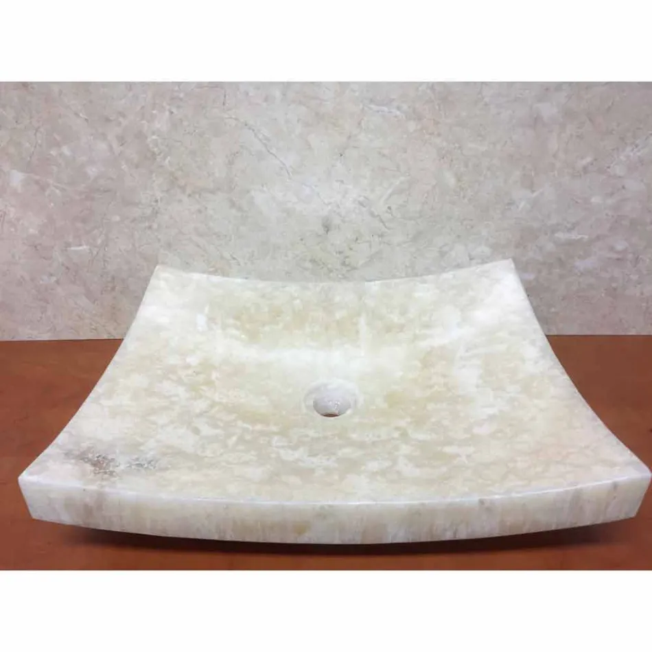 Lavabo en pierre naturelle Onyx Love, pièce unique Viadurini