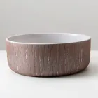 Lavabo de comptoir Balance en terre rouge naturelle décapée à la main Viadurini