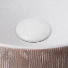 Lavabo de comptoir Balance en terre rouge naturelle décapée à la main Viadurini